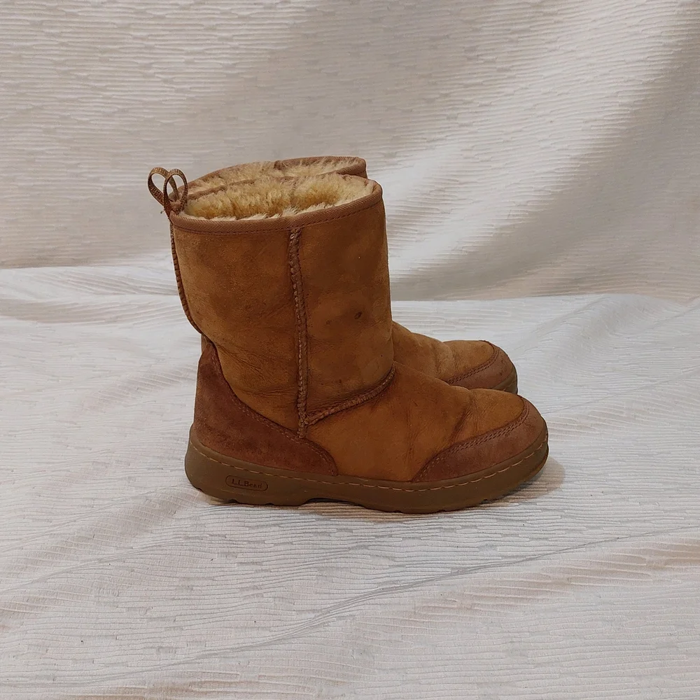 L.L. Bean Tan Suede Winter Boots